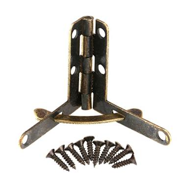 Imagem de GLOGLOW Dobradiça de Hardware Dobradiças de Mola de 90 Graus para Caixa de Joias, Construção Em Ferro, Acabamento Em Bronze, 20 Peças para Caixa de Joias, Construção Em Ferro, Acabamento Em Bronze,