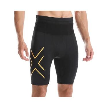 Imagem de Calças De Compressão Para Corrida Masculinas De Secagem Rápida, Shorts