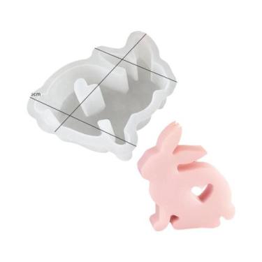 Imagem de Molde De Silicone Para Vela De Coelho Da Páscoa DIY, Artesanato Em Sab