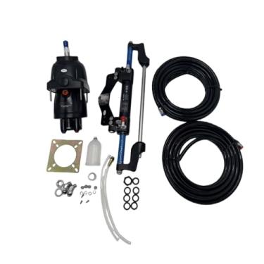 Imagem de Mixizap Kit de direção hidráulica inclinável capacete de inclinação clássico motor de popa pacote de direção hidráulica barco HK6400TC-3