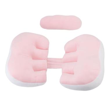 Imagem de Fabater Travesseiro de Dormir para Gravidez, Travesseiro de Maternidade Em Forma de u, Lado Ergonômico para Dormir para Gestantes, Algodão Macio (Rosa)
