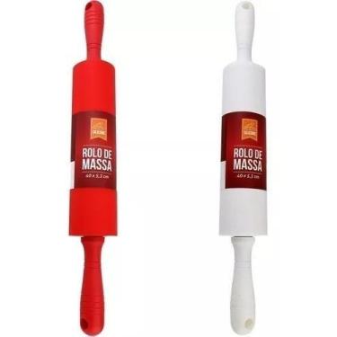 Imagem de Rolo De Massa Giratório Pau De Macarrão Pizza Pão Silicone - Clink