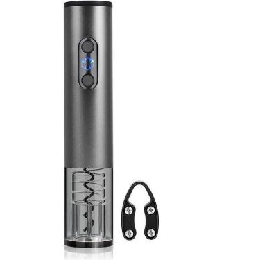 Imagem de Saca-Rolha Elétrico Recarregável Corta Lacre Preto