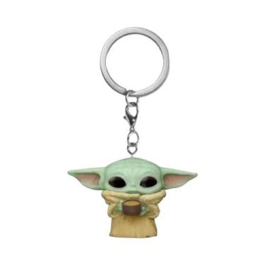 Imagem de Chaveiro De PVC Obi-Wan Kenobi Baby Yoda Boba Fett, Figura De Bolso, B