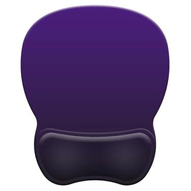 Imagem de Mouse pad ergonômico com descanso de pulso, mouse pad de gel confortável com base antiderrapante, mouse pads para alívio da dor com suporte de pulso suave para escritório e casa (violeta profundo)
