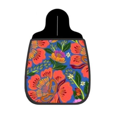 Imagem de Lixeira De Carro Organizador Lixinhocar Floral Vibrante Azul