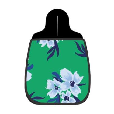 Imagem de Lixeira De Carro Organizador Lixinhocar Floral Azul Fundo Verde