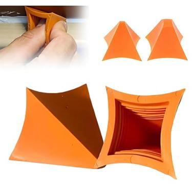 Imagem de Essa ferramenta de silicone, ferramenta de calafetagem, ferramenta de remoção de calafetagem, kit de ferramentas de costura de silicone laranja (3/6/10/16 mm), espalhador de argamassa eficaz para