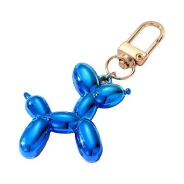 Imagem de Chaveiros De Cão Balão Em Resina Multicolorida Com Argola De Metal Dou