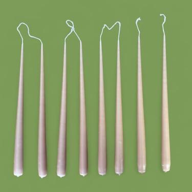 Imagem de Kit 8 Velas Cônicas Decorativas Capuccino100% Parafina Duração 8h