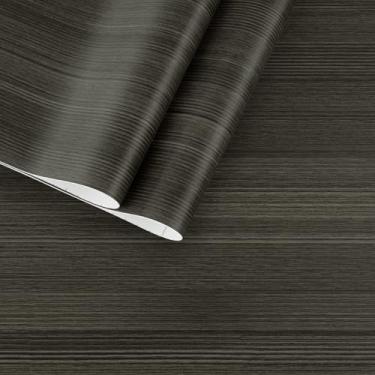 Imagem de Yullpaper Papel de contato autoadesivo para bancada de madeira cinza, papel de contato com aparência de madeira, papel de parede de vinil, papel de parede removível de madeira cinza escuro para