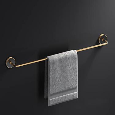 Imagem de HHHJQFAAT Toalheiro de alta qualidade dourado preto, prateleira dobrável para banheiro, barra de toalha, suporte de papel higiênico, ganchos de roupão, kit de acessórios de banheiro banheiro (cor