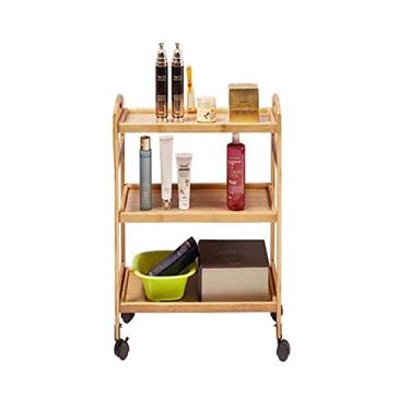 Imagem de U5GAAALPPQ9 Carrinho - carrinho de ferramentas rack de armazenamento móvel salão de beleza carrinho rack de madeira prático (tamanho: 70 32 73 cm) carrinho de armazenamento