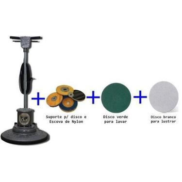 Imagem de Enceradeira Indl DC 510 Super Plus com suporte, escova disco verde e d