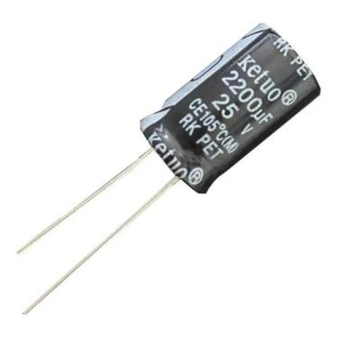 Imagem de 30 PÇS CAPACITOR ELETROLITICO 2200UF X 25V - 2200X25V 105º GRAUS - KET