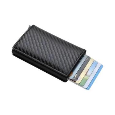 Imagem de Carteira Minimalista Masculina Com Bloqueio RFID, Porta-Moedas Com Zíp