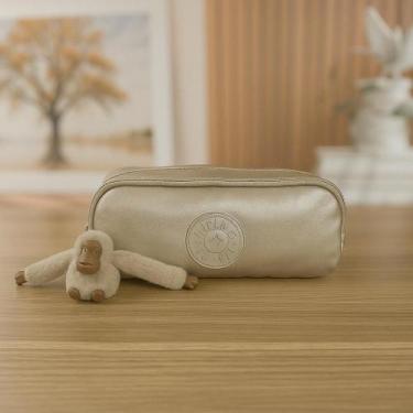 Imagem de Estojo Escolar Linha Metalizado Zíper Triplo Acompanha Chaveiro Varias