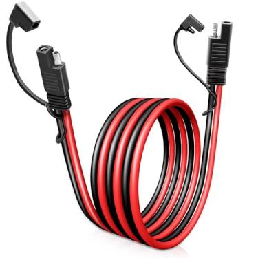 Imagem de Cabo de extensão SAE para SAE 25 pés, conector SAE de cobre puro resistente 14AWG, conector SAE de conexão e desconexão rápida para painel solar, motocicletas, carros, caminhões, trailers, tratores