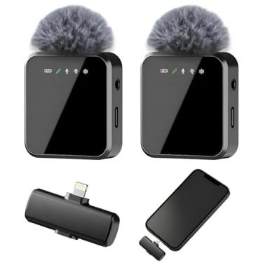 Imagem de Microfone Lapela Duplo Sem Fio Lightning e Tipo C/Profissional Antirruído (Lightning)