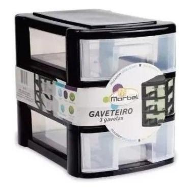 Imagem de Gaveteiro Organizador Plast Multiuso 3 Gav.20cm X 14cm X17cm - Marbel