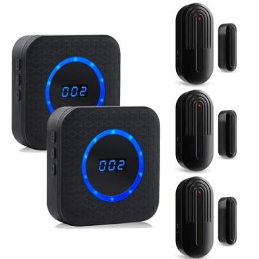 Imagem de Carrilhão de porta sem fio SanJie com 2 receptores e 3 sensores 55 sin