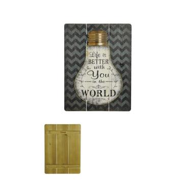 Imagem de Quadro Decorativo Mdf Colorido 30x40 Life Is Better - D'Rossi