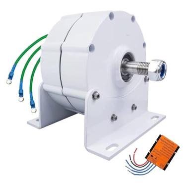 Imagem de Gerador de ímã permanente de baixa RPM 10000W/12000W, alternador CA sem engrenagens trifásico, gerador de turbina eólica e de água com controlador, solução de energia de alta eficiência de 48 V