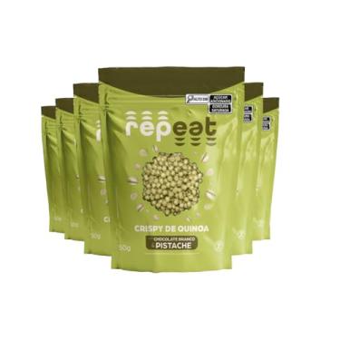 Imagem de Repeat Foods, Kit 6 Crispy Chocolate Branco E Pistache Quinoa Repeat 50G