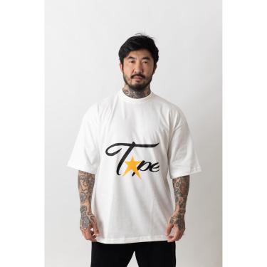 Imagem de Camiseta Oversized Gola Alta Superstarr Off White-Unissex