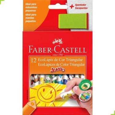 Imagem de Faber-Castell 12.3012AP EcoLápis Triangular Jumbo - Lápis de Cor, Apon
