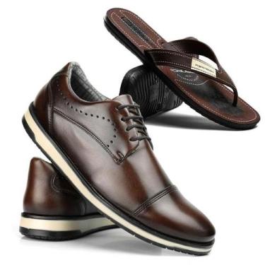 Imagem de Sapato Social Masculino Sapatofran Oxford Conforto Com Chinelo - Ferra