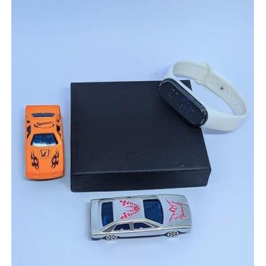 Imagem de Kit Relógio Infantil Digital Menino Menina Silicone + 1 Mini Carrinho 
