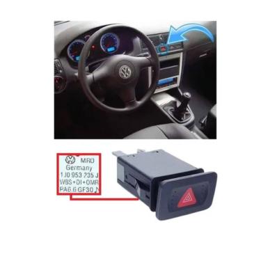 Imagem de Interruptor Botão Do Pisca Alerta Vw Golf Bora 1J0953235J