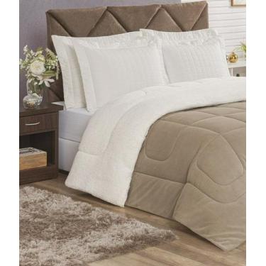 Imagem de Coberdrom cobertor veneza dupla face em sherpa/pele de carneiro soltei