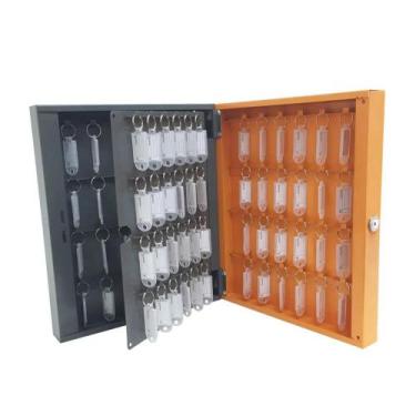 Imagem de Armário Claviculário para 96 Chaveiros Laranja Presto