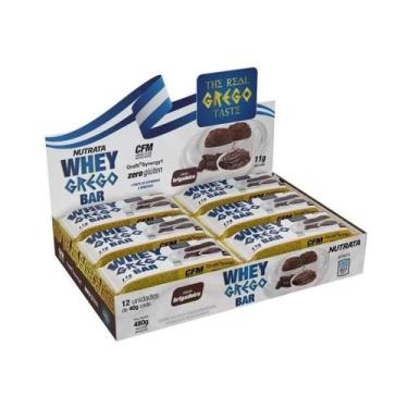 Imagem de Whey Grego Bar Caixa com 12 Unidades (480g) - Sabor: Brigadeiro - Nutr