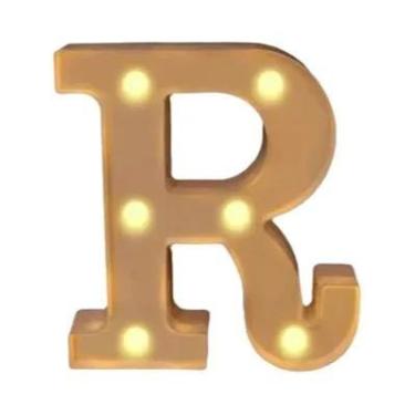 Imagem de Luz Noturna LED De Letras E Números De 16cm Para Decoração De Casa, Ca