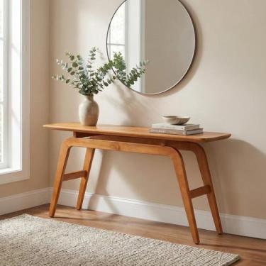 Imagem de Aparador para Sala Design Moderno 160cm em Madeira Maciça Mel Jamba - 