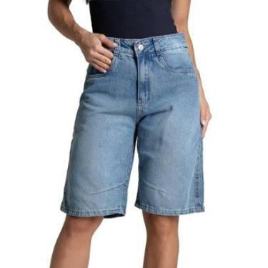 Imagem de Bermuda Jeans Sawary - 281602 - Azul médio 42-Feminino