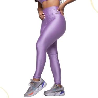 Imagem de Legging Fitness Malha Trilobal Canelada Feminina Academia - C&M Fitnes