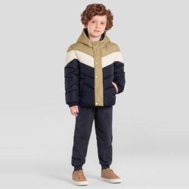 Imagem de Jaqueta Puffer infantil menino com cores contrastantes Mundi-Masculino