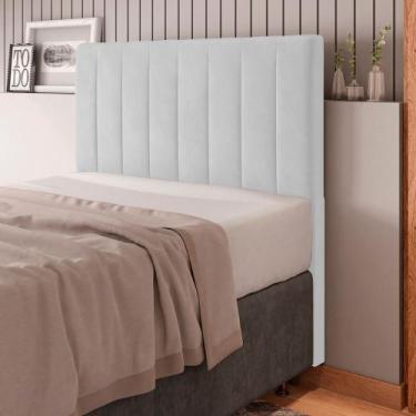 Imagem de Cabeceira Cama Box Casal Queen Size Itália 160cm Corano Branco - Abmaz