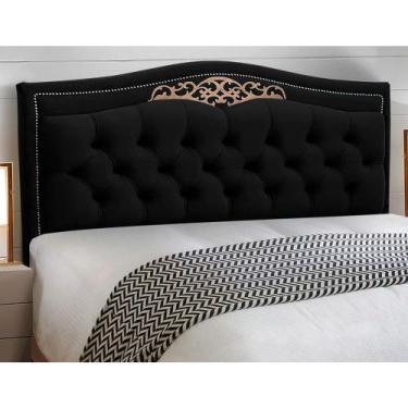 Imagem de Cabeceira e Calçadeira Baú Cama Box Casal King Size Belize 195cm Suede