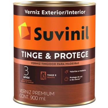 Imagem de Verniz Tingidor Tinge & Protege 900ml Mogno - 57432111 - SUVINIL