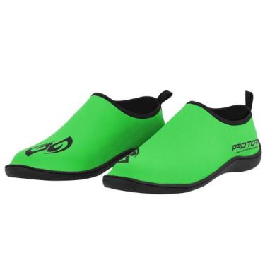 Imagem de Sapatilha Aquática Infantil Pro Tork Neoprene, Verde neon, 35