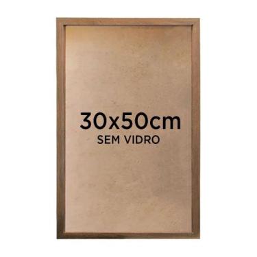 Imagem de Moldura Quadro Caixa 3cm 30x50cm Foto Poster Ilustração Sem Vidro - Vá