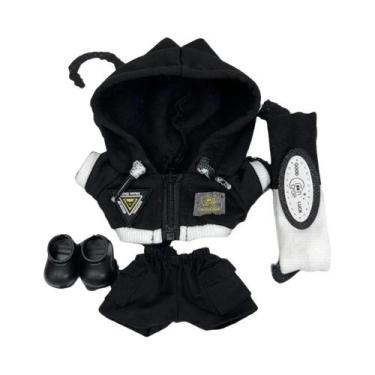 Imagem de Conjunto De Moletom E Calça Labubu Vermelho Com Zíper, Faixa De Cabelo