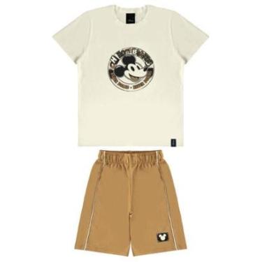 Imagem de Conjunto Infantil Menino Blusa E Bermuda Mickey Mouse Malwee-Feminino