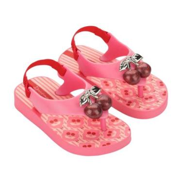 Imagem de Chinelo de dedo Infantil Feminino Cereja Baby Ipanema Belle 27248, Ros