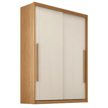 Imagem de Guarda Roupa Casal Ravena 2 Portas de Correr 3 Gavetas MDF Madeirado - Areia Zanzini Mó...